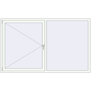 REHAU Euro 60 2150x1300 мм Білий (RAL 9016) з двох сторін REHAU Euro 60 2150x1300 мм Білий (RAL 9016) з двох сторін