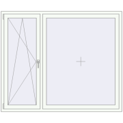 Altest Pony 375 1800x1500 мм RAL 9016 Traffic white з двох сторін