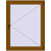 REHAU Euro 60 1000x1300 мм GOLDEN OAK з двох сторін