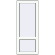 REHAU Euro 60 400x1000 мм Білий (RAL 9016) з двох сторін