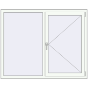 REHAU Euro 60 1500x1200 мм Білий (RAL 9016) з двох сторін