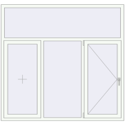 REHAU Euro 60 1900x1800 мм Білий (RAL 9016) з двох сторін