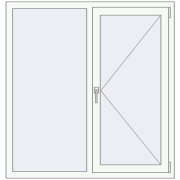 REHAU Euro 60 1300x1300 мм Білий (RAL 9016) з двох сторін