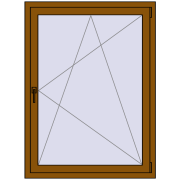 REHAU Euro 60 1000x1350 мм GOLDEN OAK з двох сторін