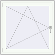 REHAU SYNEGO MD 1000x1000 мм Білий (RAL 9016) з двох сторін