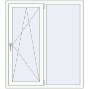 REHAU Euro 60 1200x1350 мм WALNUT ззовні